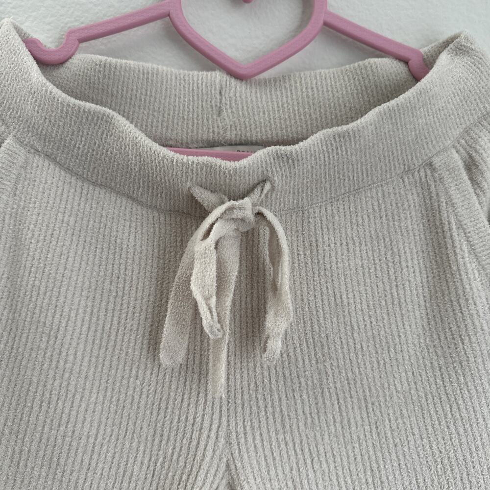 Barefoot Dreams Cozychic Textured Crop Pants Cream SZ XS - Picture 4 of 8